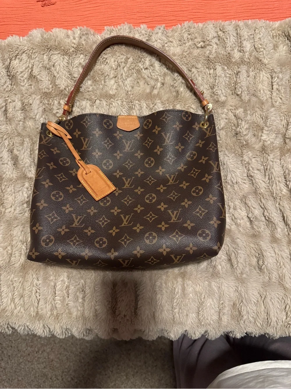 Louis Vuitton Graceful PM-Brown Monogram Canvas Shoulder Hobo